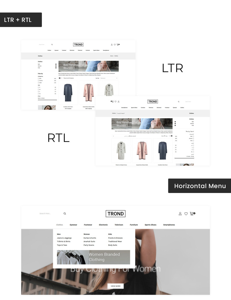 Trond - Тема PrestaShop для магазина модных дизайнеров №146797 - Изображения фич 2