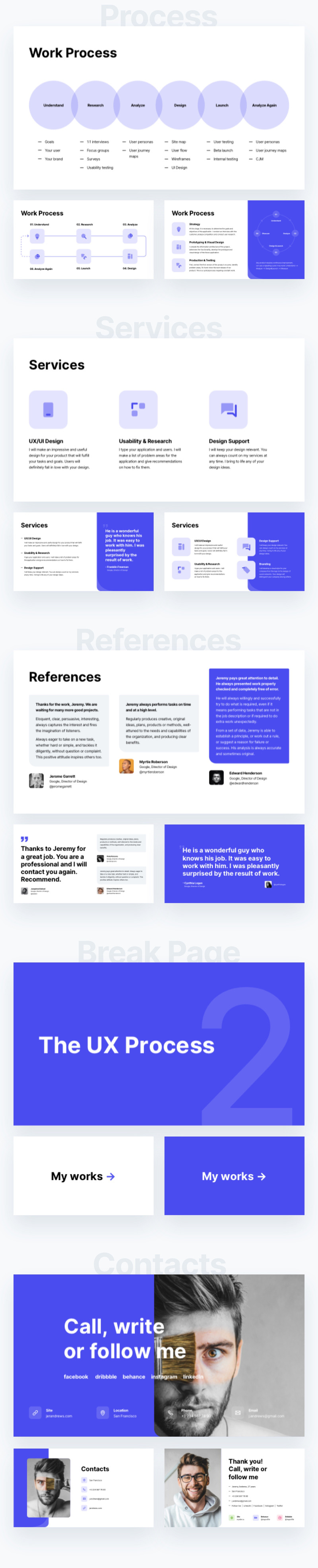 Hervat UX/UI Designer PowerPoint-sjabloon - TemplateMonster