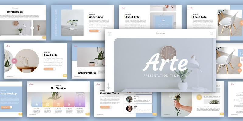 Arte Creatieve Presentatie PowerPoint-sjabloon - Features Image 2