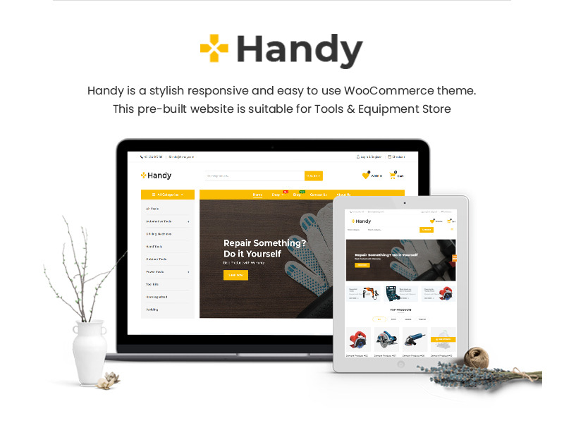 Handy - Theme for Tools & Equipment Store WooCommerce Theme - Features Image 1