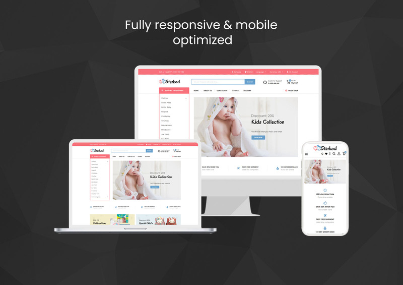 Responzivní PrestaShop motiv Starkod - Kids and Toys Store PrestaShop Theme #148689 - Obrázek funkce 1