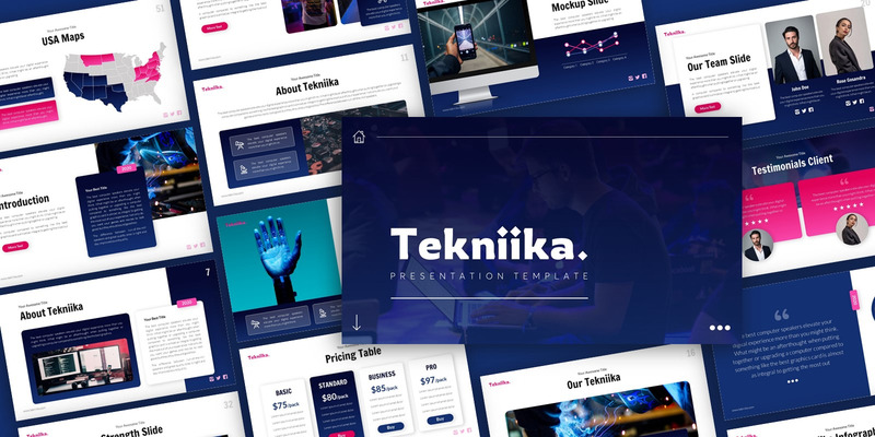 Tekniika 技术演示 PowerPoint 模板 - Features Image 1