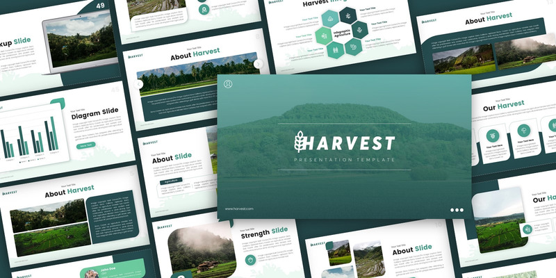Modello PowerPoint di presentazione dell'agricoltura del raccolto - Caratteristiche Immagine 1