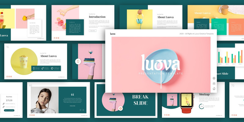 Modello PowerPoint di presentazione creativa Luova - Caratteristiche Immagine 2