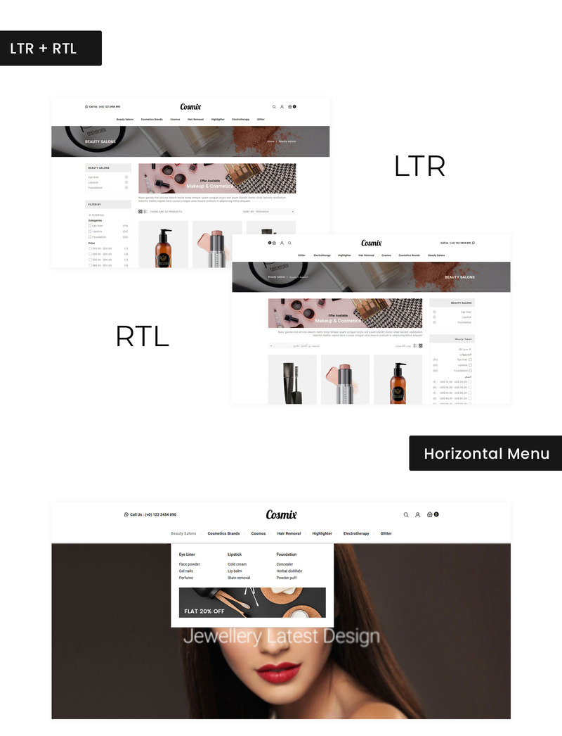 Cosmix - Cosmetic and Beauty Store PrestaShop Theme - адаптивний PrestaShop шаблон №150821 - Характеристики зображення 2