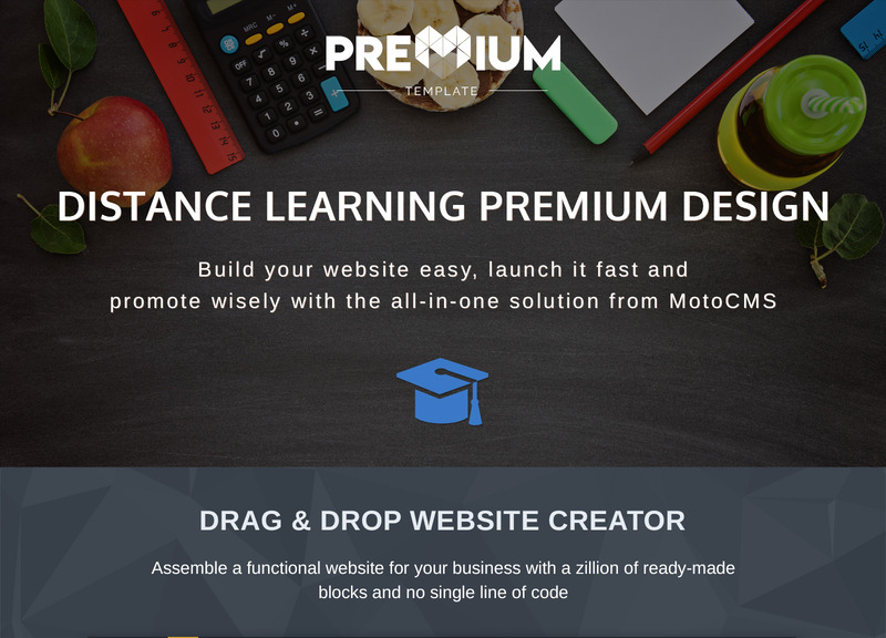EduOnline - Distance Learning Moto CMS 3 Template - Features Image 1