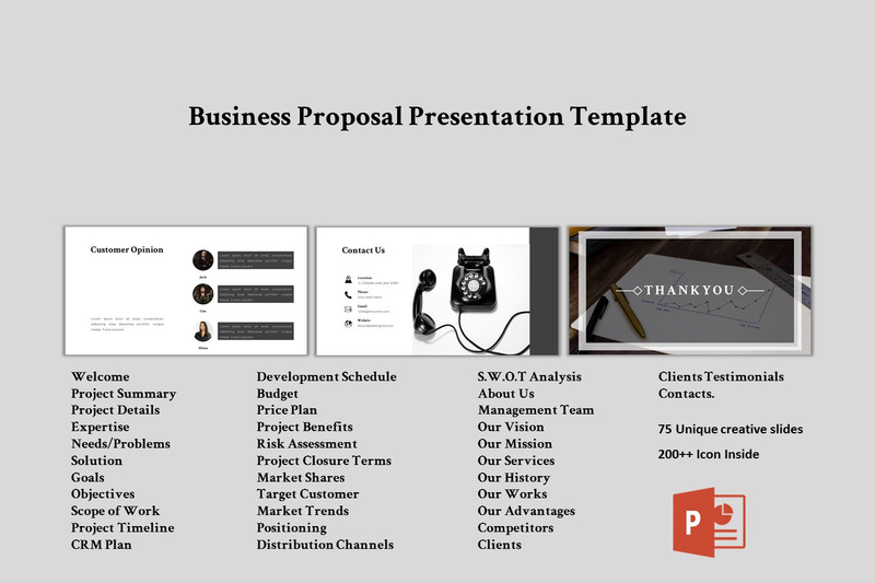 Proposta de negócios - modelo de PowerPoint de negócios criativos - Features Image 10