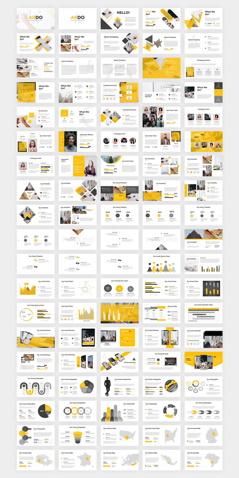 Ardo StartUp Pitch Deck Шаблон PowerPoint - Features Image 1
