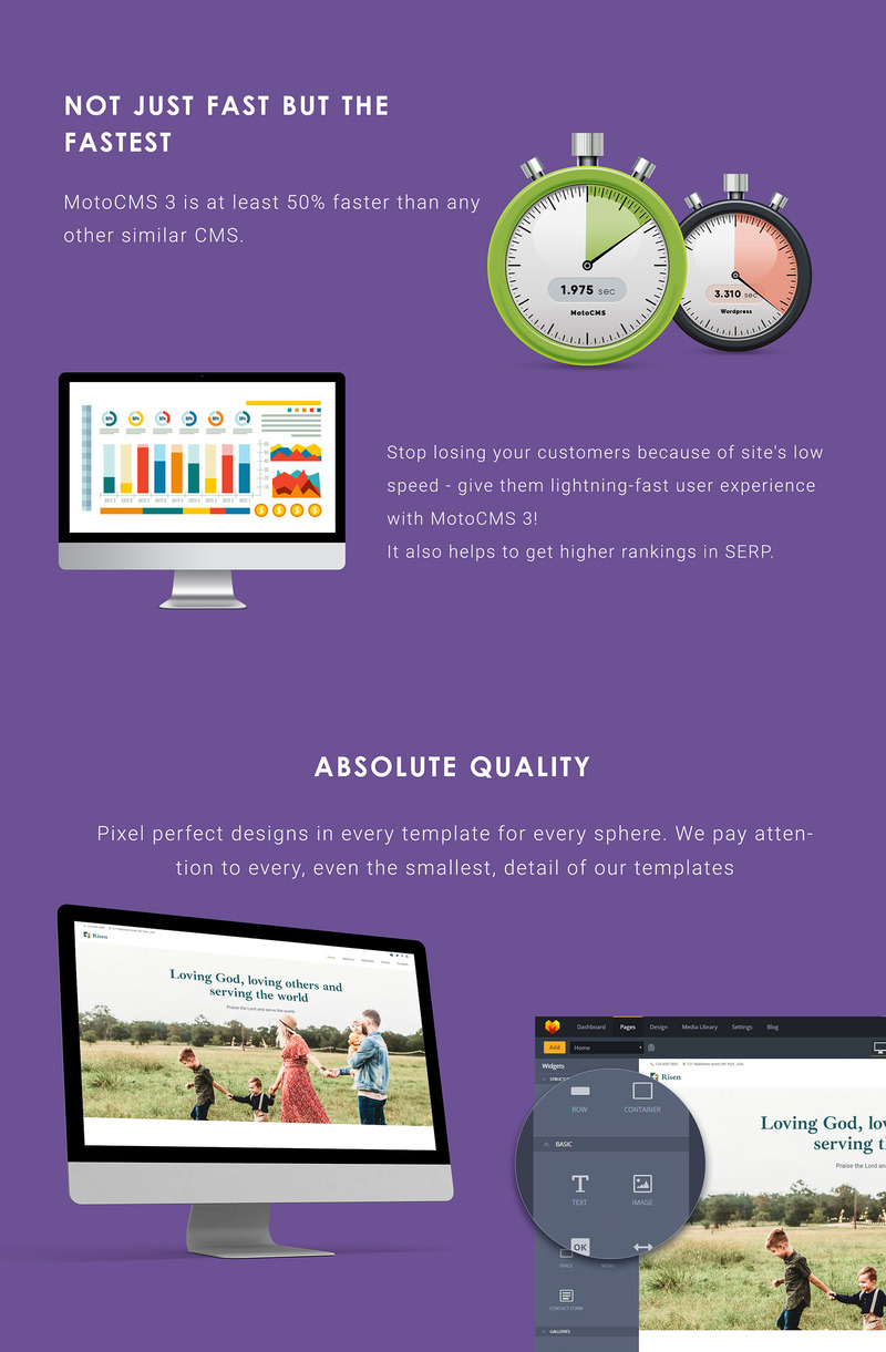 Risen - Custom Church Moto CMS 3 Template - Features Image 4