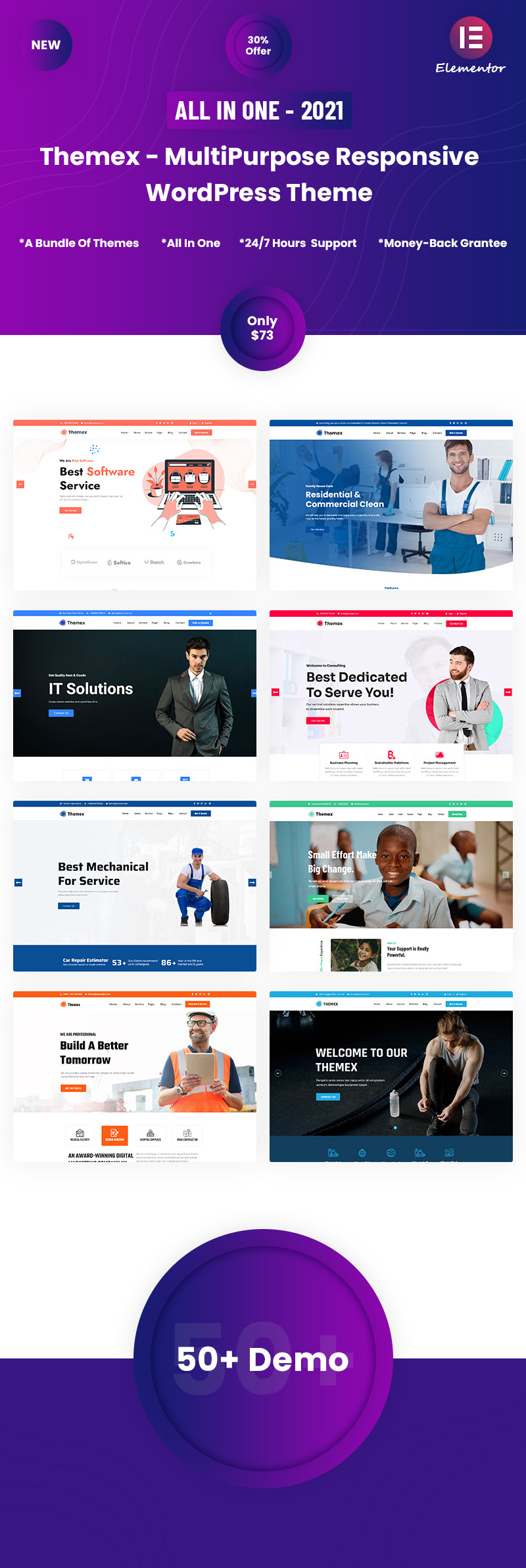 Tema De WordPress Themex - Multipurpose Responsive #122890 - Imagen de características 1