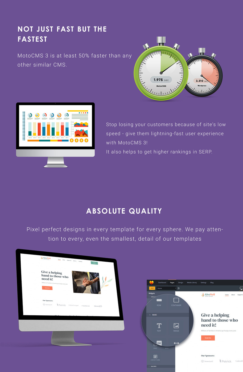 GiveWell - Donation Moto CMS 3 Template - Features Image 4