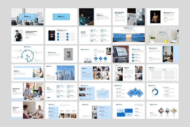 Planner - Creative Business Plan PowerPoint template