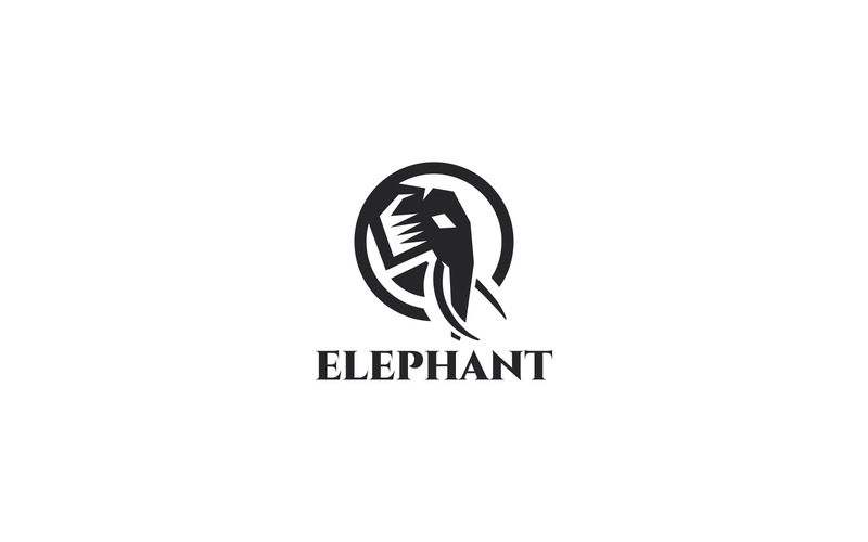 Modello di logo di elefante - Caratteristiche Immagine 1