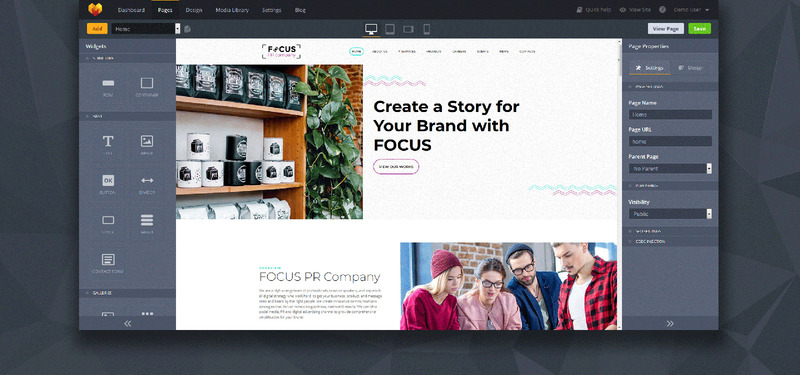 Focus - PR Company Moto CMS 3 Template - Features Image 2