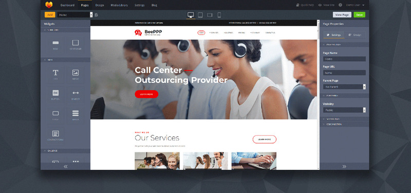 Call Center Company Moto CMS 3 Template Moto CMS 3 模板 #79488——特色图像 2