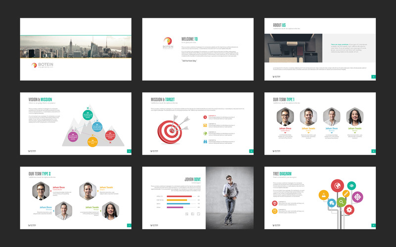 Botein PowerPoint Template #239766 - TemplateMonster