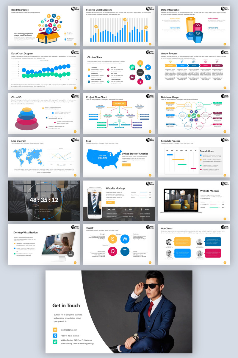 Creative Agency PowerPoint Template #79851 - TemplateMonster