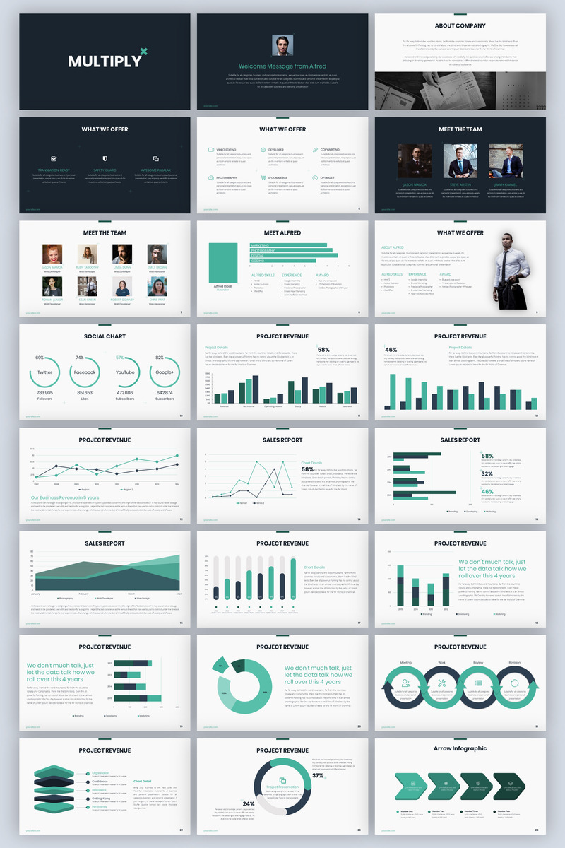 Multiply Business PowerPoint template - Features Image 1