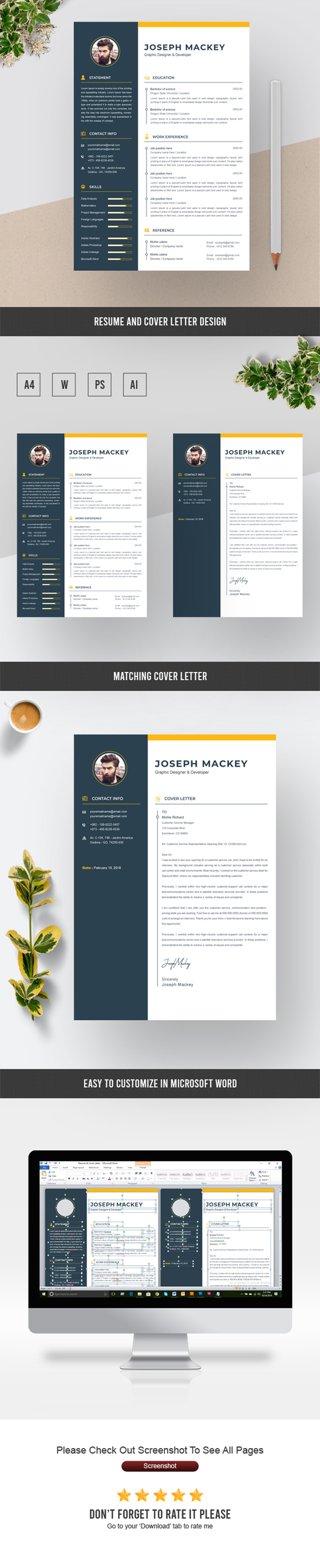 Mackey Resume Template - Features Image 1