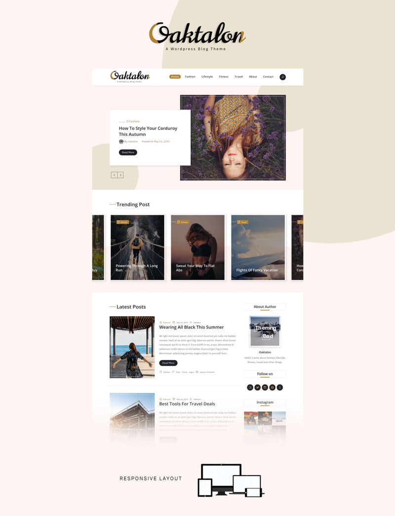 Oaktalon WordPress Theme - Features Image 1