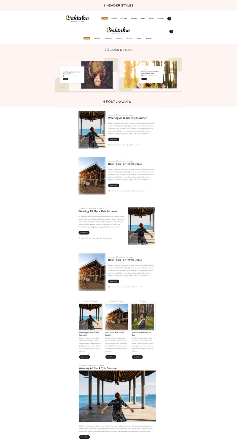 Oaktalon WordPress Theme - Features Image 2