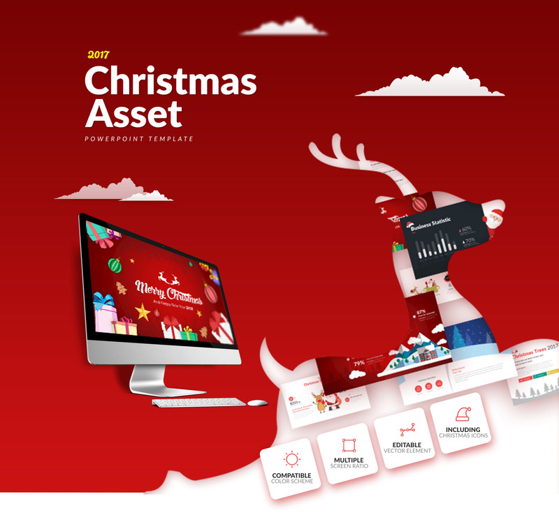 Christmas Asset PowerPoint Template - Features Image 1