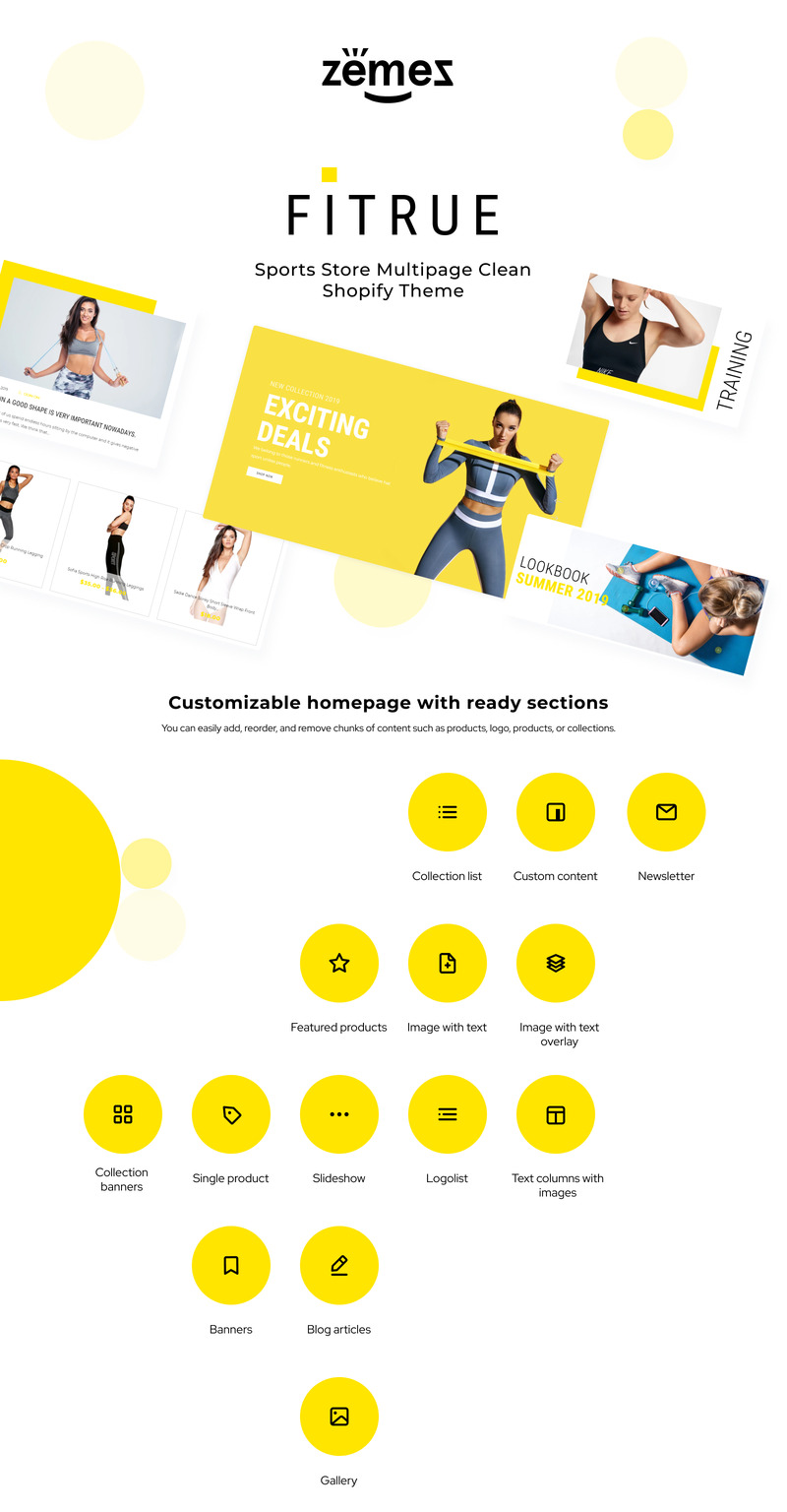 Fitrue - Sports Store Multipage Clean №81890 - Изображения фич 1