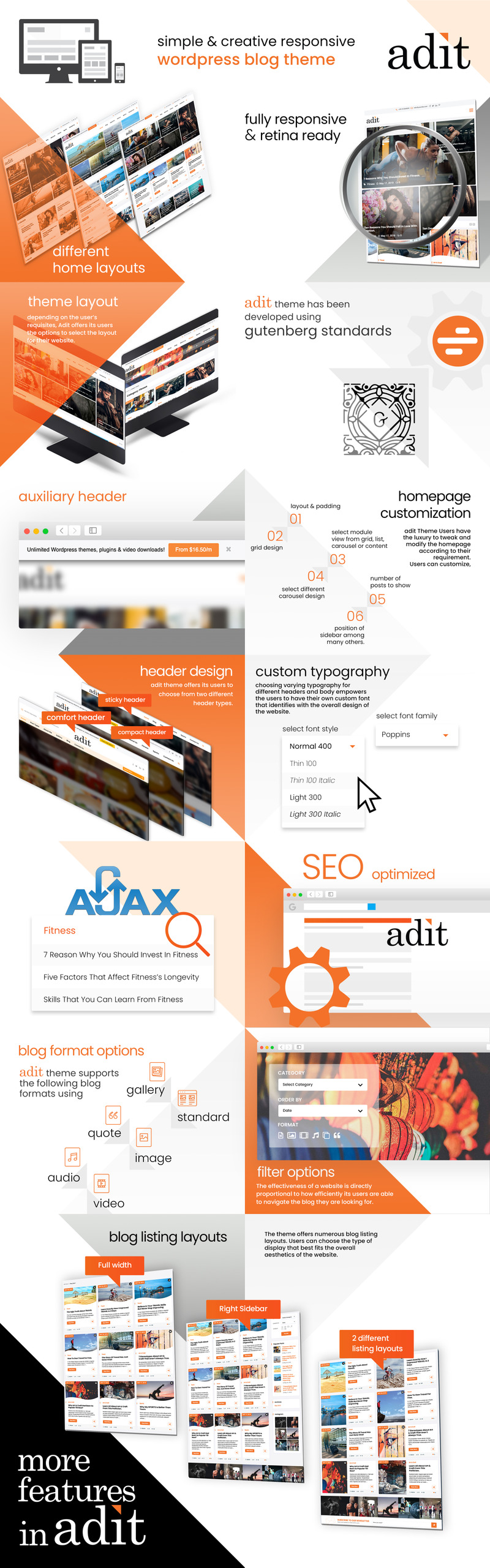 WordPress motiv Adit - Blogging Made Easy #82526 - Obrázek funkce 1
