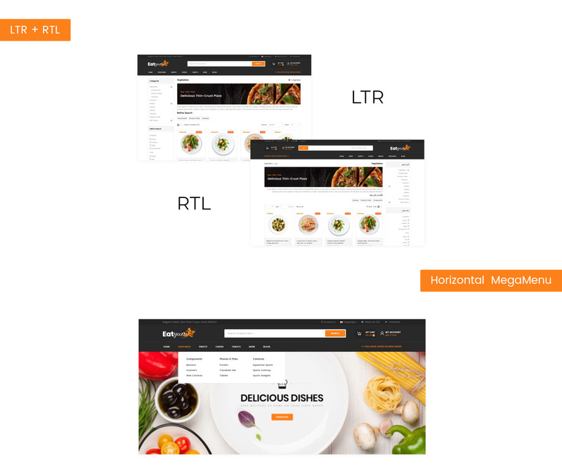 Responsywny szablon OpenCart Eatyum - Restaurant Shop #82539 - Obrazek wyróżniający {numer}