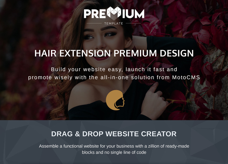 Reszponzív Curl - Hair Extension Moto CMS 3 sablon 82651 - Képpel 1