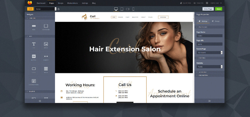 Reszponzív Curl - Hair Extension Moto CMS 3 sablon 82651 - Képpel 2