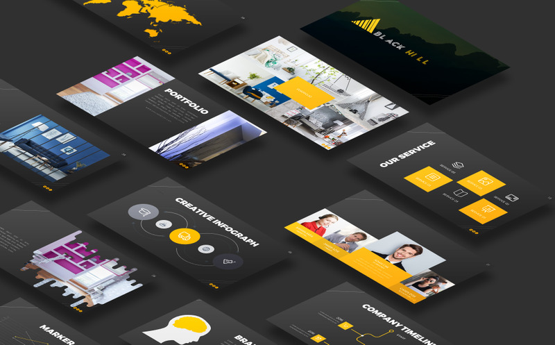Black Hill Presentation PowerPoint template - Features Image 1