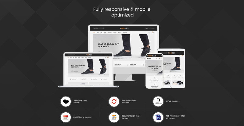 Footzy - obchod s obuví WooCommerce Theme - Obrázek funkce 1