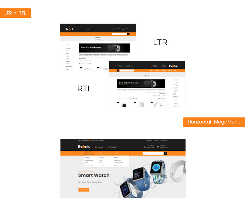 Evonic - Multifunctionele winkel OpenCart-sjabloon - Eigenschappen Afbeelding 2
