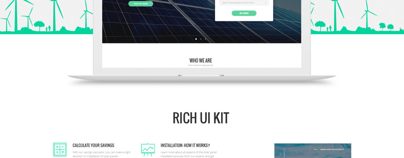 Ecotech – šablona vstupní stránky HTML5 pro solární energii - Features Image 1