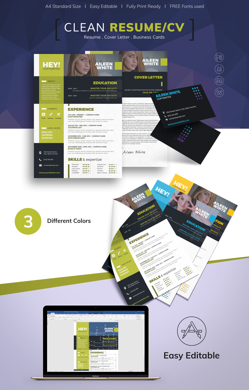 Aileen White - Copywriter Resume Template - Features Image 1