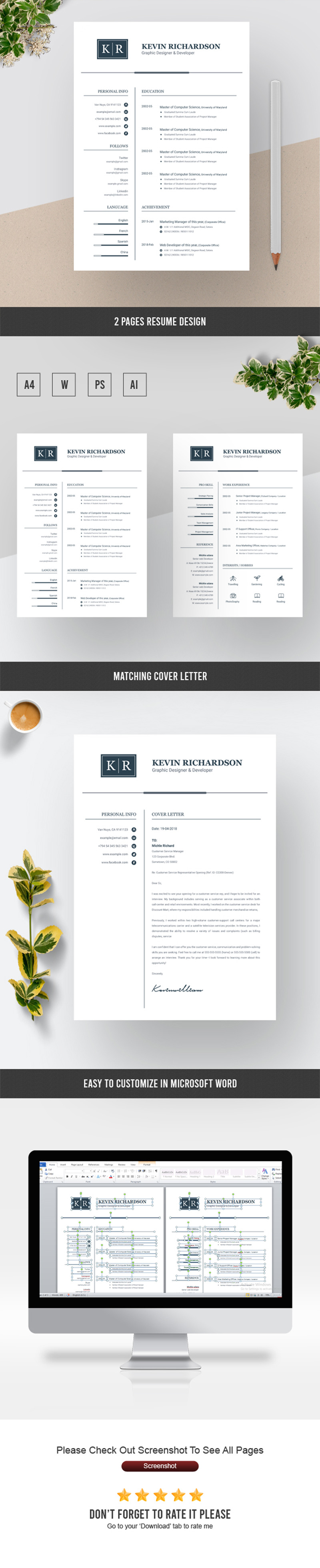 Kevin Resume Template #71768 - TemplateMonster