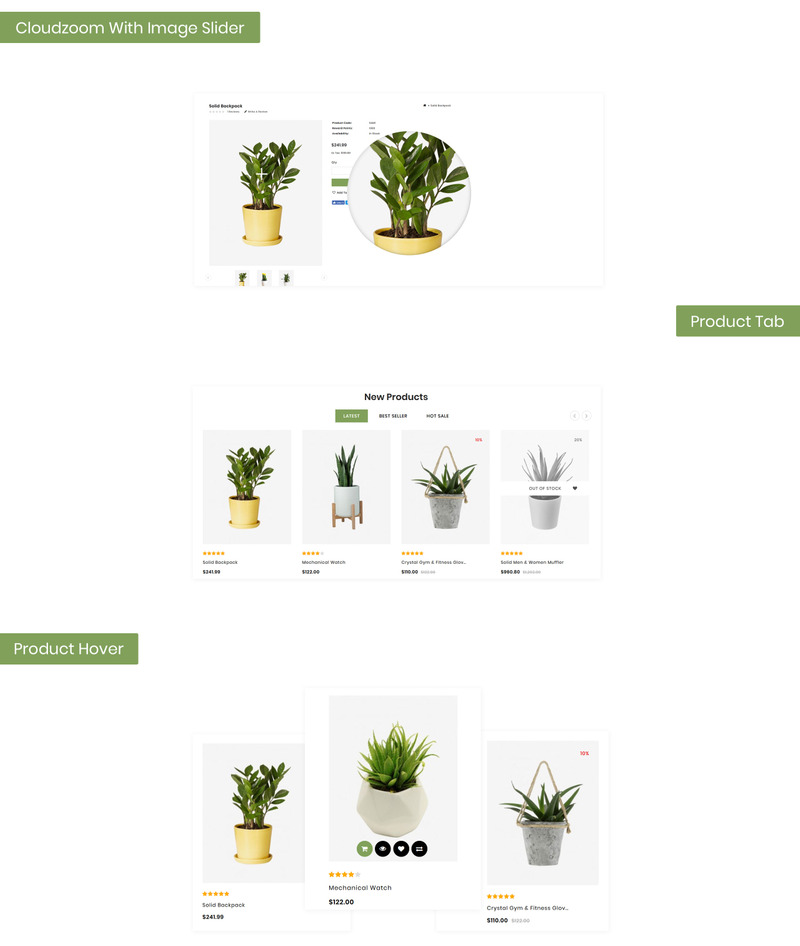Responsywny szablon OpenCart Cactac - Plant Shop #85111 - Obrazek wyróżniający {numer}