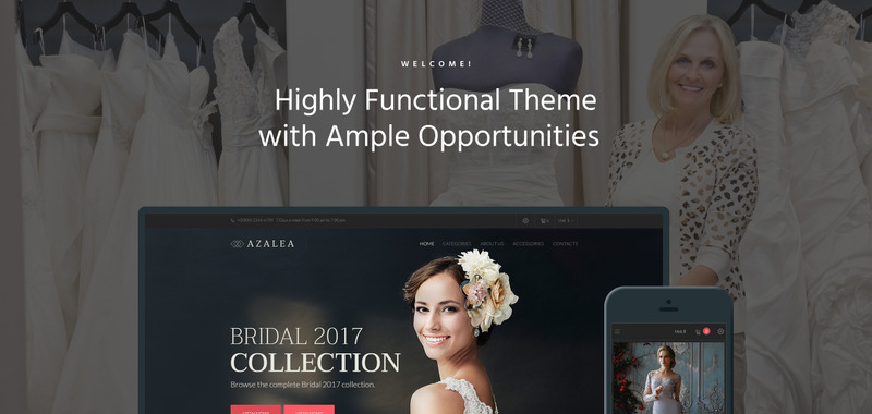 Azalia - motyw WooCommerce sklepu ślubnego - Obraz funkcji 1