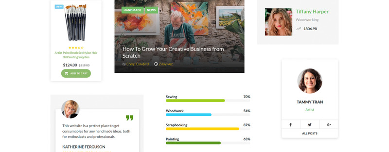 Handmade - Art Supplies Website Template - Features Image 3