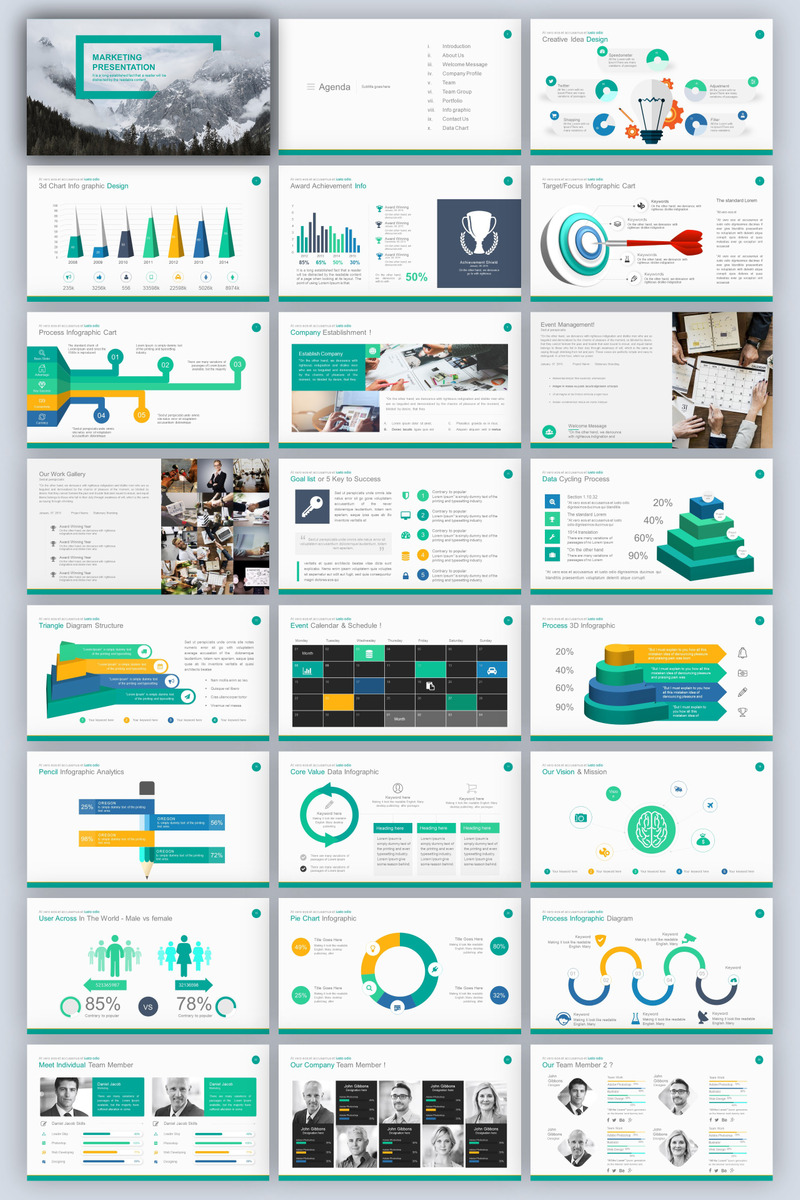 Marketing PowerPoint template #85365 - TemplateMonster