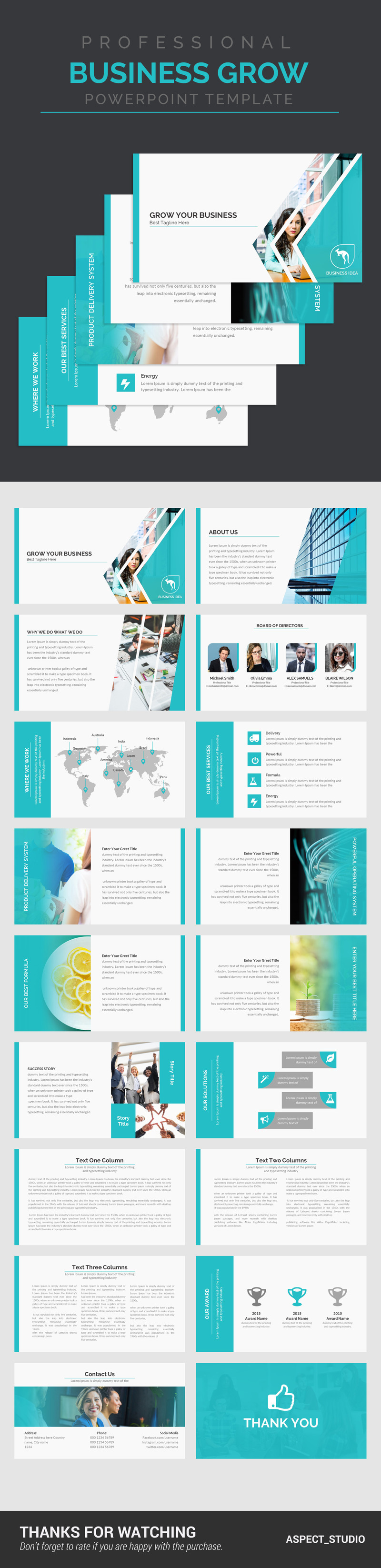 Szablon prezentacji PowerPoint Business Growth PowerPoint Szablony prezentacji PowerPoint - Obraz funkcji 1