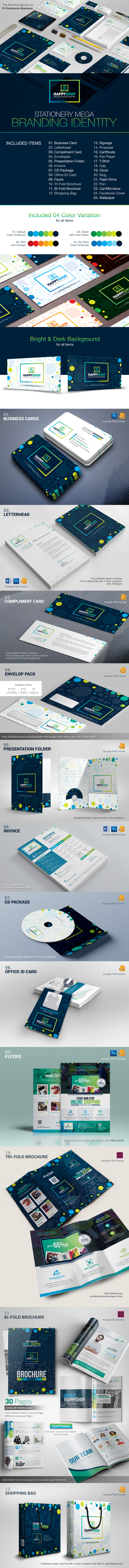 Šablona firemního stylu Business Mega Branding Bundle for E-Commerce or Online Shop #67284 - Obrázek funkce 1