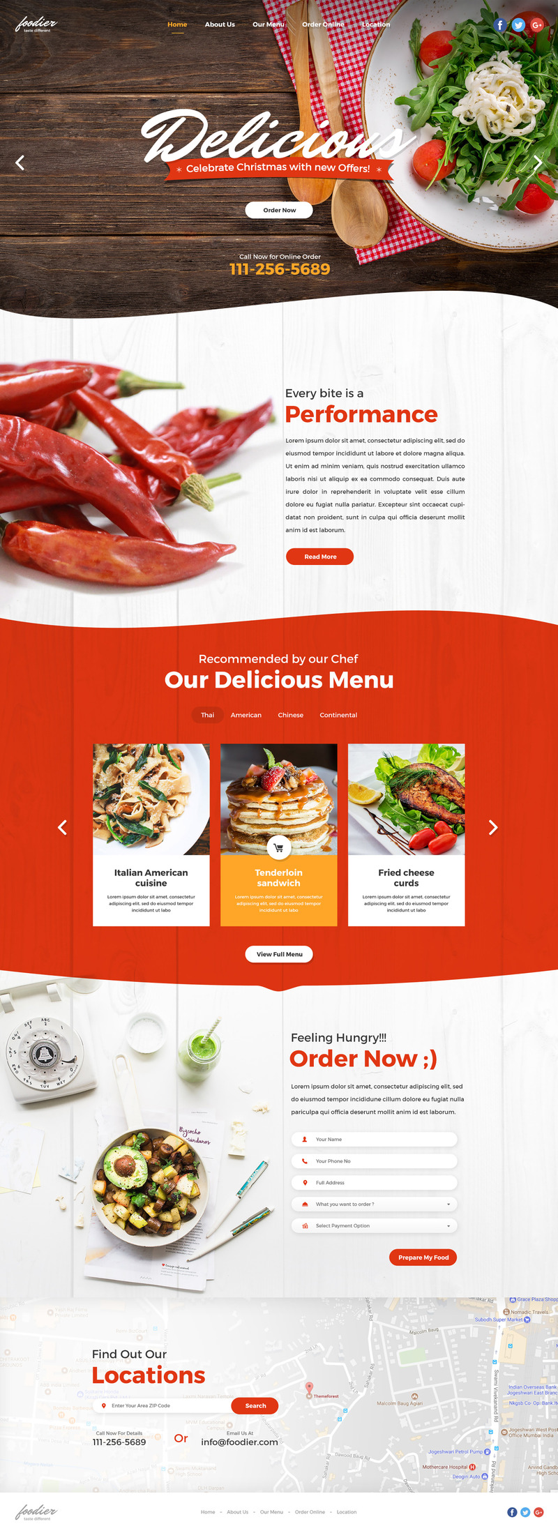 Foodier - Creative Parallax PSD Design PSD Template - Features Image 1