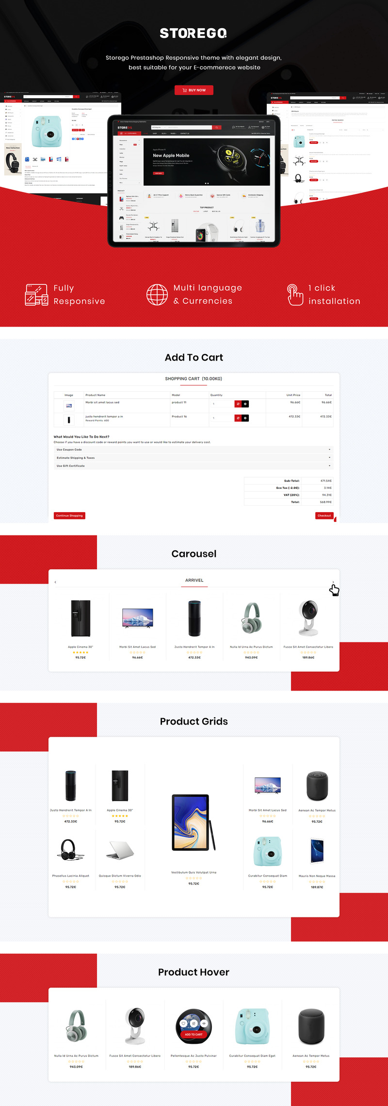 StoreGo - MultiPurpose Electronic Store OpenCart Template - Features Image 1