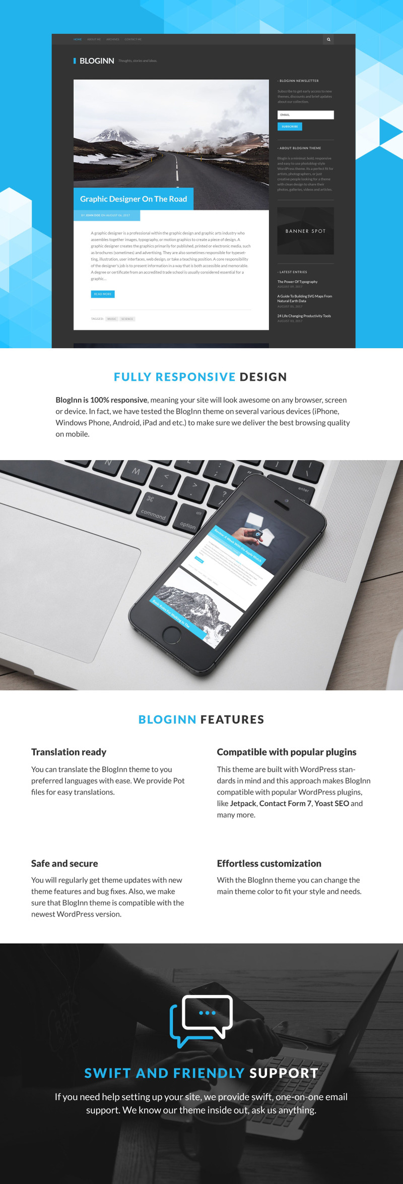 BlogInn - Bold Theme For WordPress WordPress Theme - Features Image 1