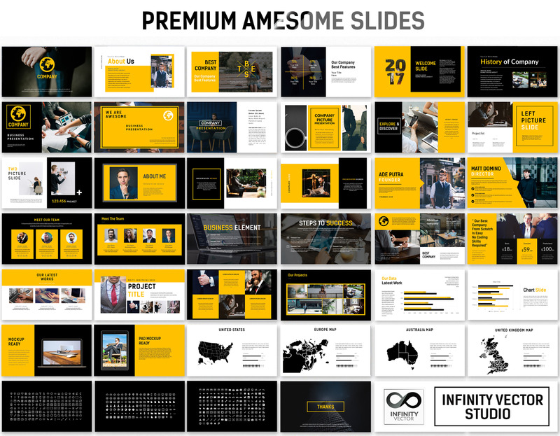 Yellow Company Business Presentation PowerPoint template