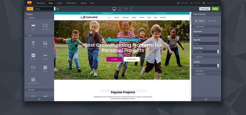 Gofundme Crowdfunding Moto Cms 3 Template Templatemonster