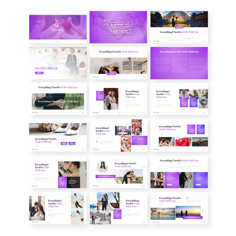 Weddio Wedding Event PowerPoint Template - Features Image 1