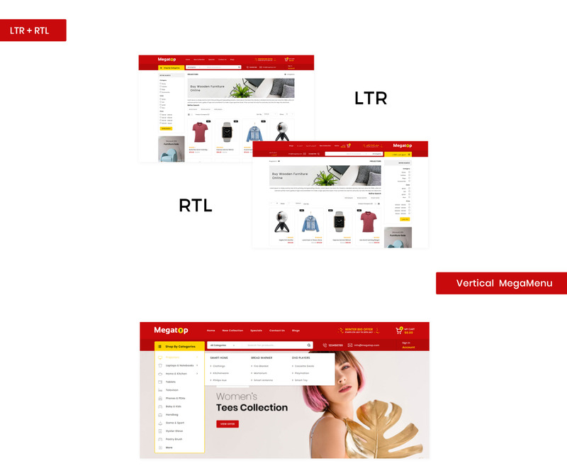 Megatop - Multifunctionele OpenCart-sjabloon - Eigenschappen Afbeelding 2